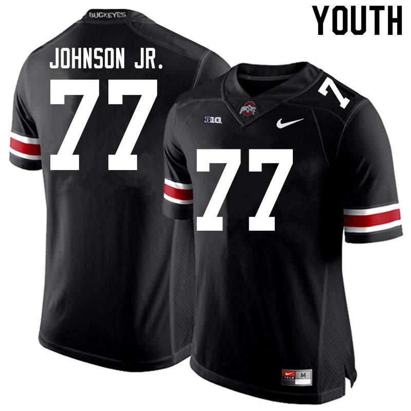 Youth #77 Paris Johnson Jr. Ohio State Buckeyes College Football Jerseys Sale-Black